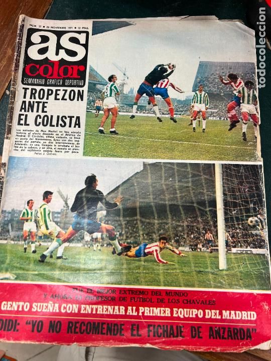 Coleccionismo de Revistas y Peri&oacute;dicos: REVISTA PERIODICO AS COLOR 23 DE NOVIEMBRE DE 1971
