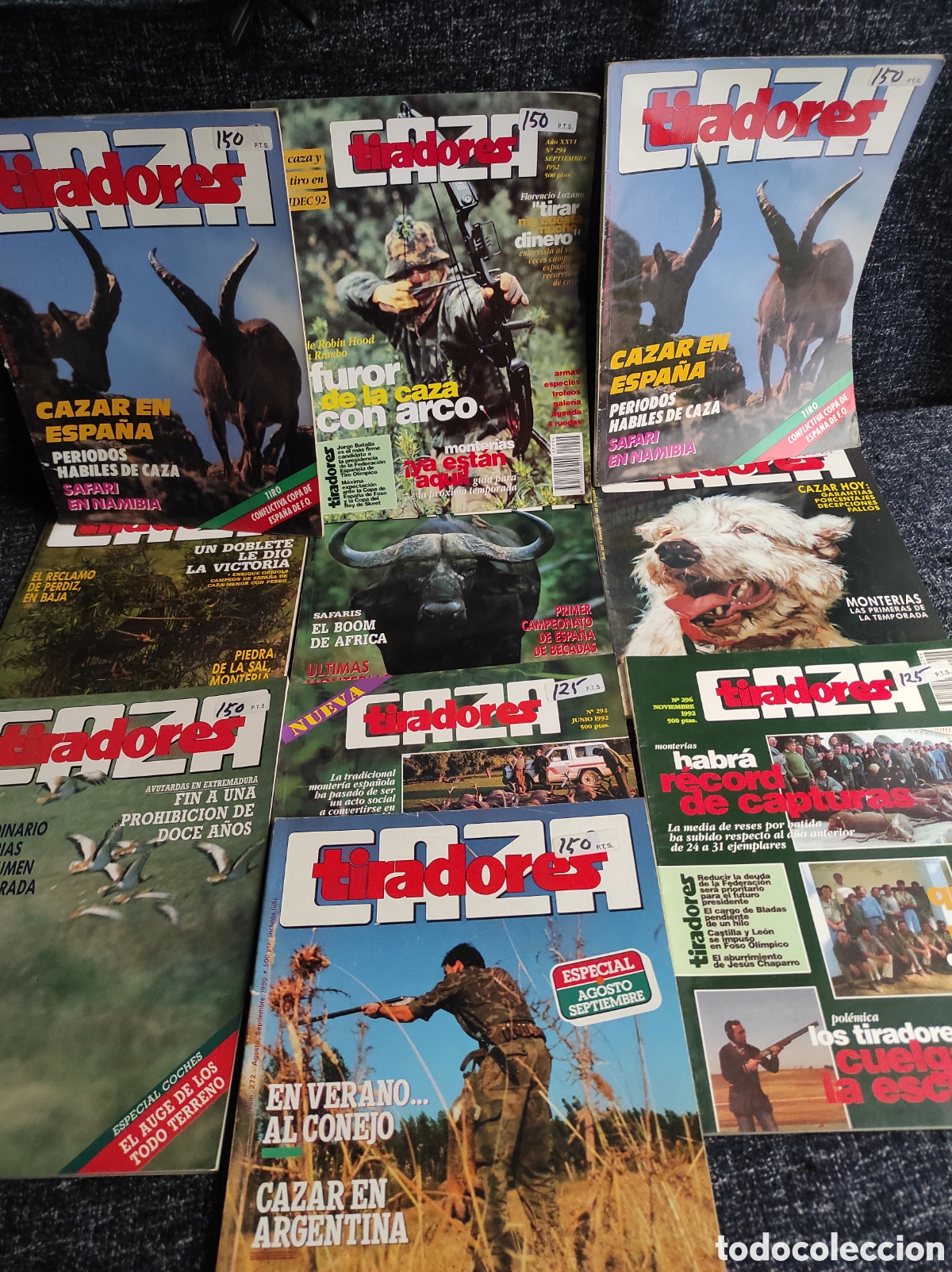Coleccionismo de revistas y peri&oacute;dicos: CAZA TIRADORES - LOTE DE 9 EJEMPLARES - REVISTA DE CAZA A&Ntilde;OS 90