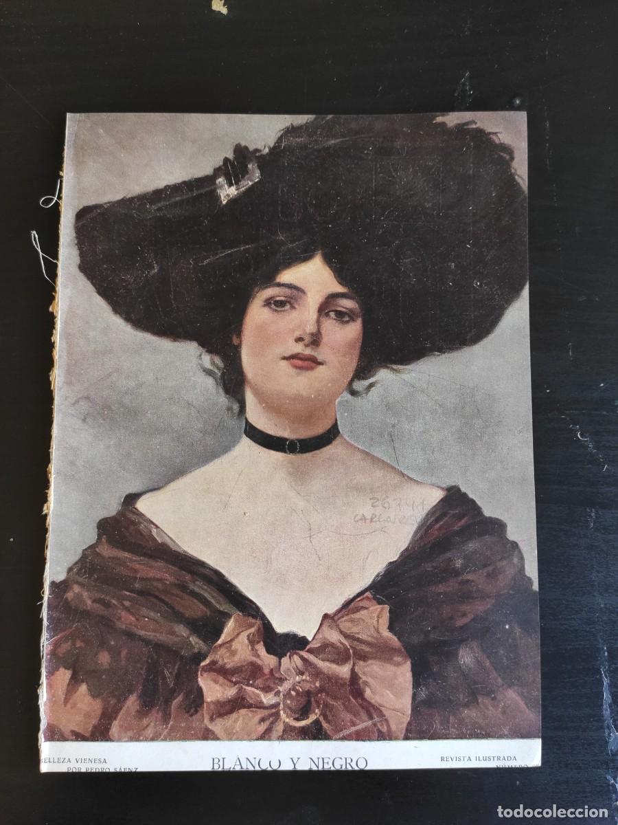 Colecionismo de Revistas e Jornais: BLANCO Y NEGRO. N&ordm; 832. A&Ntilde;O 1907. LA ENTREVISTA REGIA EN CARTAGENA. LA REINA AMELIA EN VILLAM.. LEER