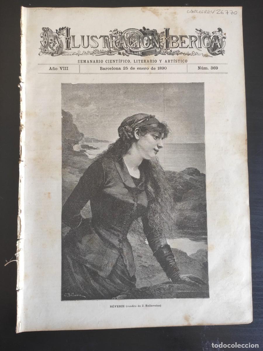 Coleccionismo de Revistas y Peri&oacute;dicos: LA ILUSTRACI&Oacute;N IB&Eacute;RICA. N&ordm; 369. A&Ntilde;O 1890. OBRAS DE HERMAN CORRODI. LA ENFERMEDAD DE SU MAJEST.. LEER