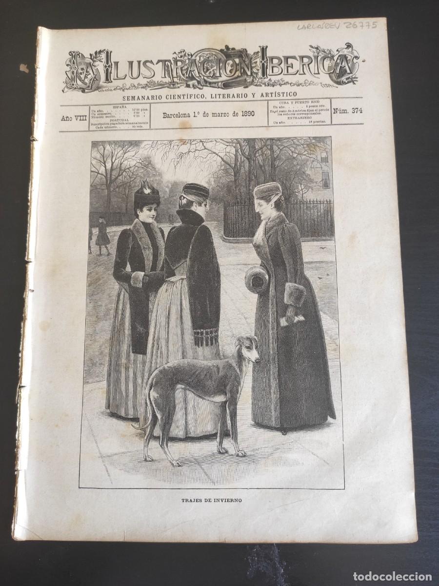 Coleccionismo de Revistas y Peri&oacute;dicos: LA ILUSTRACI&Oacute;N IB&Eacute;RICA. N&ordm; 374. A&Ntilde;O 1890. DON JOS&Eacute; ABASCAL. PUERTO DEL GRAO (VALENCIA). LA T&Aacute;.. LEER