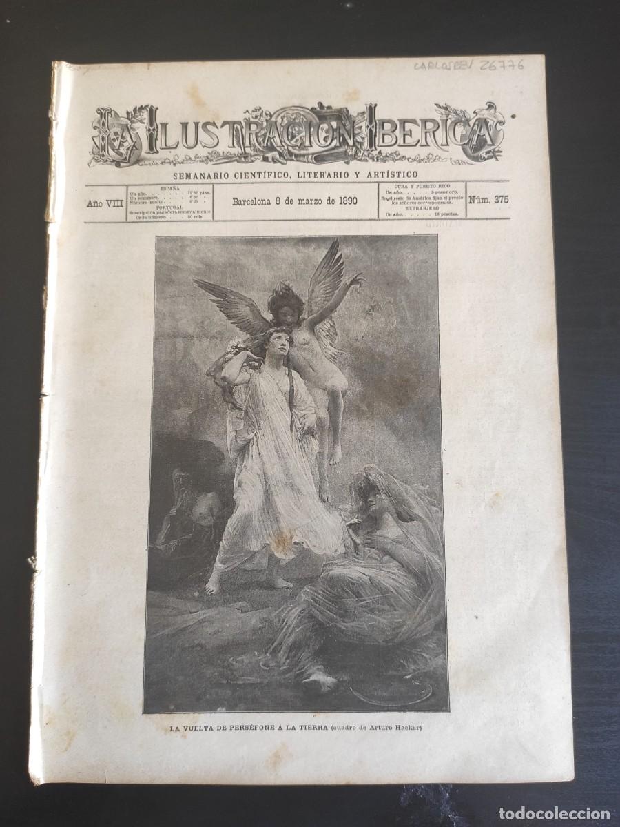 Coleccionismo de Revistas y Peri&oacute;dicos: LA ILUSTRACI&Oacute;N IB&Eacute;RICA. N&ordm; 375. A&Ntilde;O 1890. C&Iacute;RCULO DE BELLAS ARTES. LA DUQUESA DE GRAMMONT. EL.. LEER