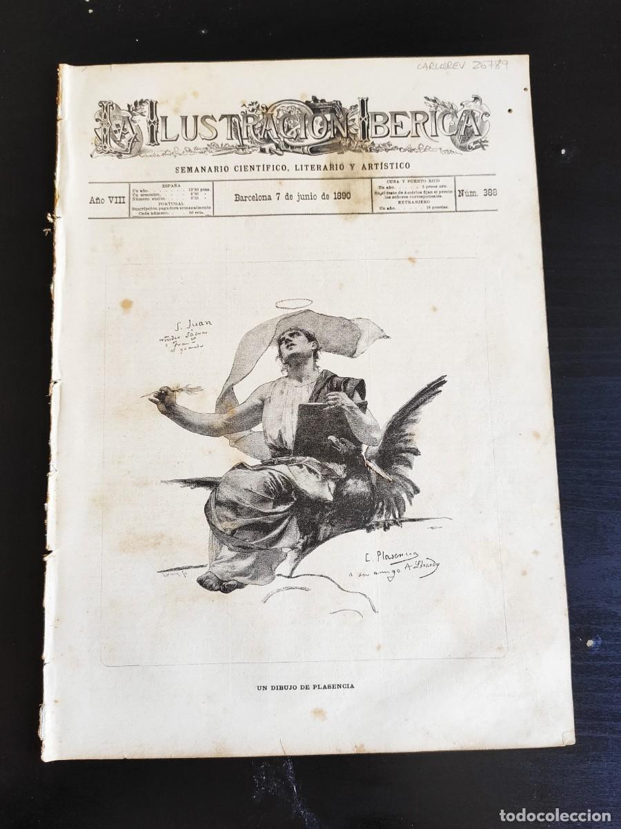 Coleccionismo de Revistas y Peri&oacute;dicos: LA ILUSTRACI&Oacute;N IB&Eacute;RICA. N&ordm; 388. A&Ntilde;O 1890. LAS REGATAS ORGANIZADAS POR EL REAL CLUB (BARCELONA.. LEER