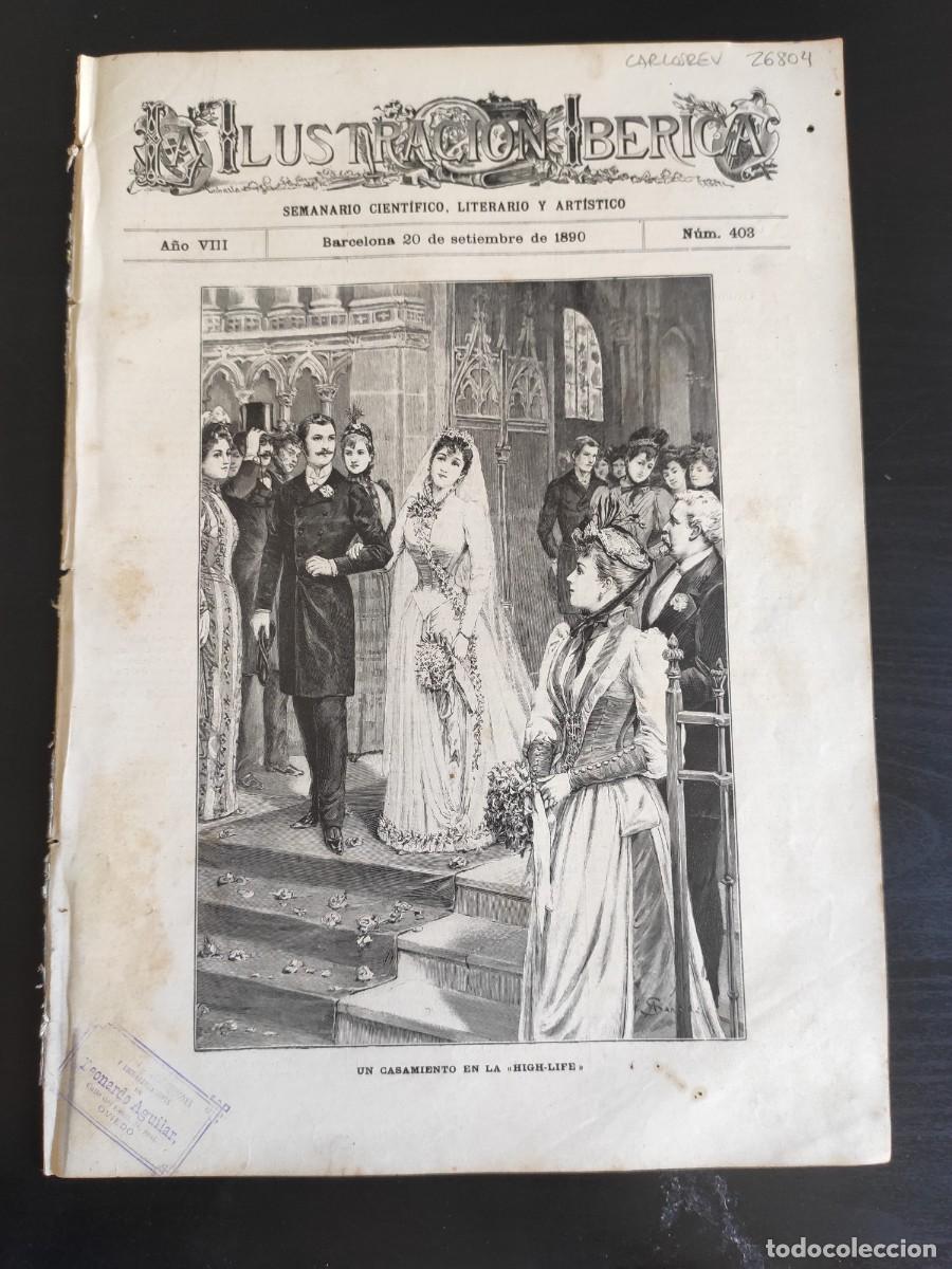 Coleccionismo de Revistas y Peri&oacute;dicos: LA ILUSTRACI&Oacute;N IB&Eacute;RICA. N&ordm; 403. A&Ntilde;O 1890. LA CATEDRAL DE BARCELONA. EL MONASTERIO DE POBLET. .. LEER