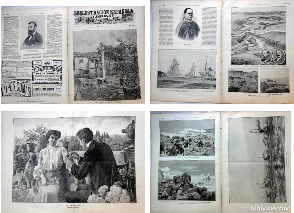 Colecionismo de Revistas e Jornais: LA ILUSTRACI&Oacute;N ESPA&Ntilde;OLA Y AMERICANA. N&ordm; XXXI - 22 Agosto 1904. Una plazuela en Combarro (Pontevedra