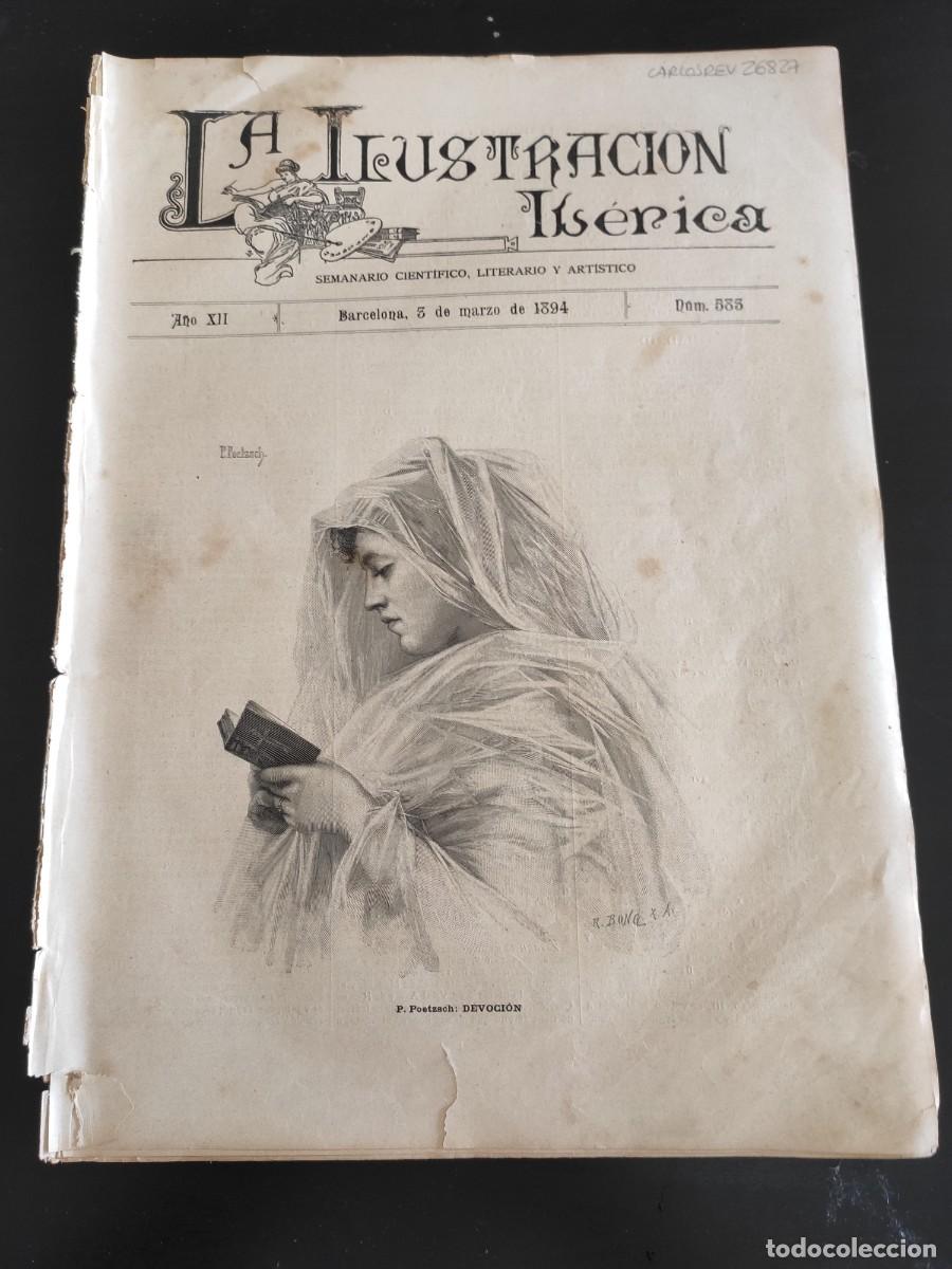 Coleccionismo de Revistas y Peri&oacute;dicos: LA ILUSTRACI&Oacute;N IB&Eacute;RICA. N&ordm; 583. A&Ntilde;O 1894. DON FRANCISCO ASENJO BARBIERI. MUERTE DEL CORONEL B.. LEER