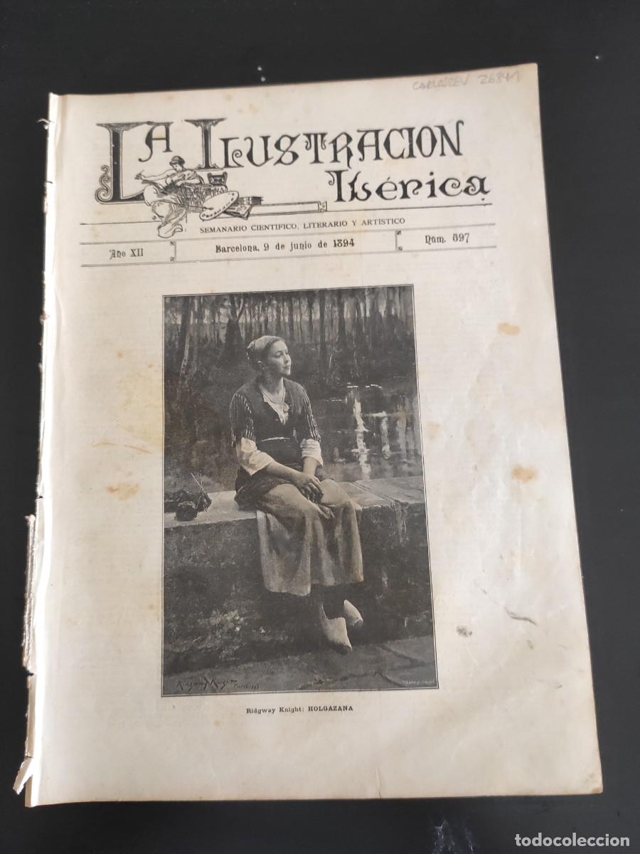 Coleccionismo de Revistas y Peri&oacute;dicos: LA ILUSTRACI&Oacute;N IB&Eacute;RICA. N&ordm; 597. A&Ntilde;O 1894. LA MUERTE DEL ESPARTERO. LAS EXPLORACIONES DE DASUR.. LEER