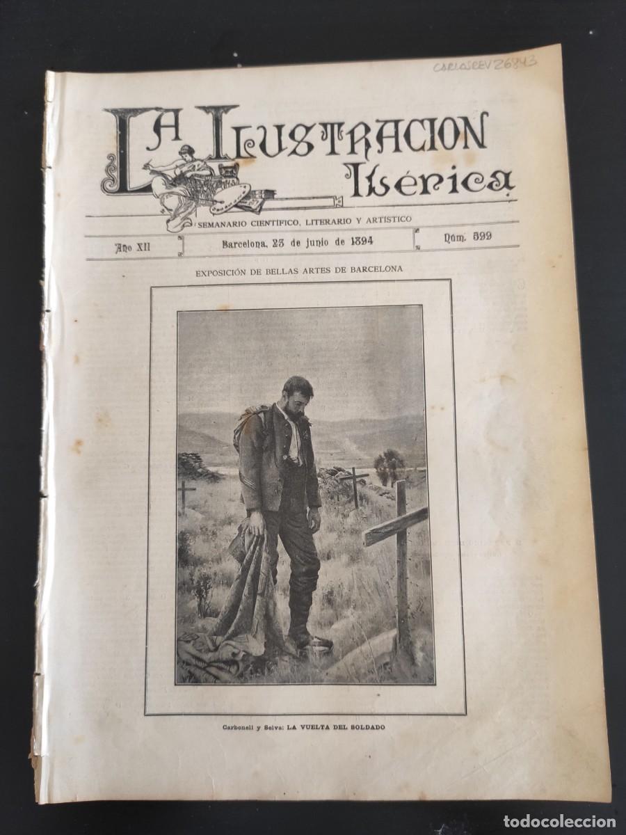 Coleccionismo de Revistas y Peri&oacute;dicos: LA ILUSTRACI&Oacute;N IB&Eacute;RICA. N&ordm; 599. A&Ntilde;O 1894. DON FEDERICO DE MADRAZO. LA MUERTE DEL SULT&Aacute;N DE MA.. LEER
