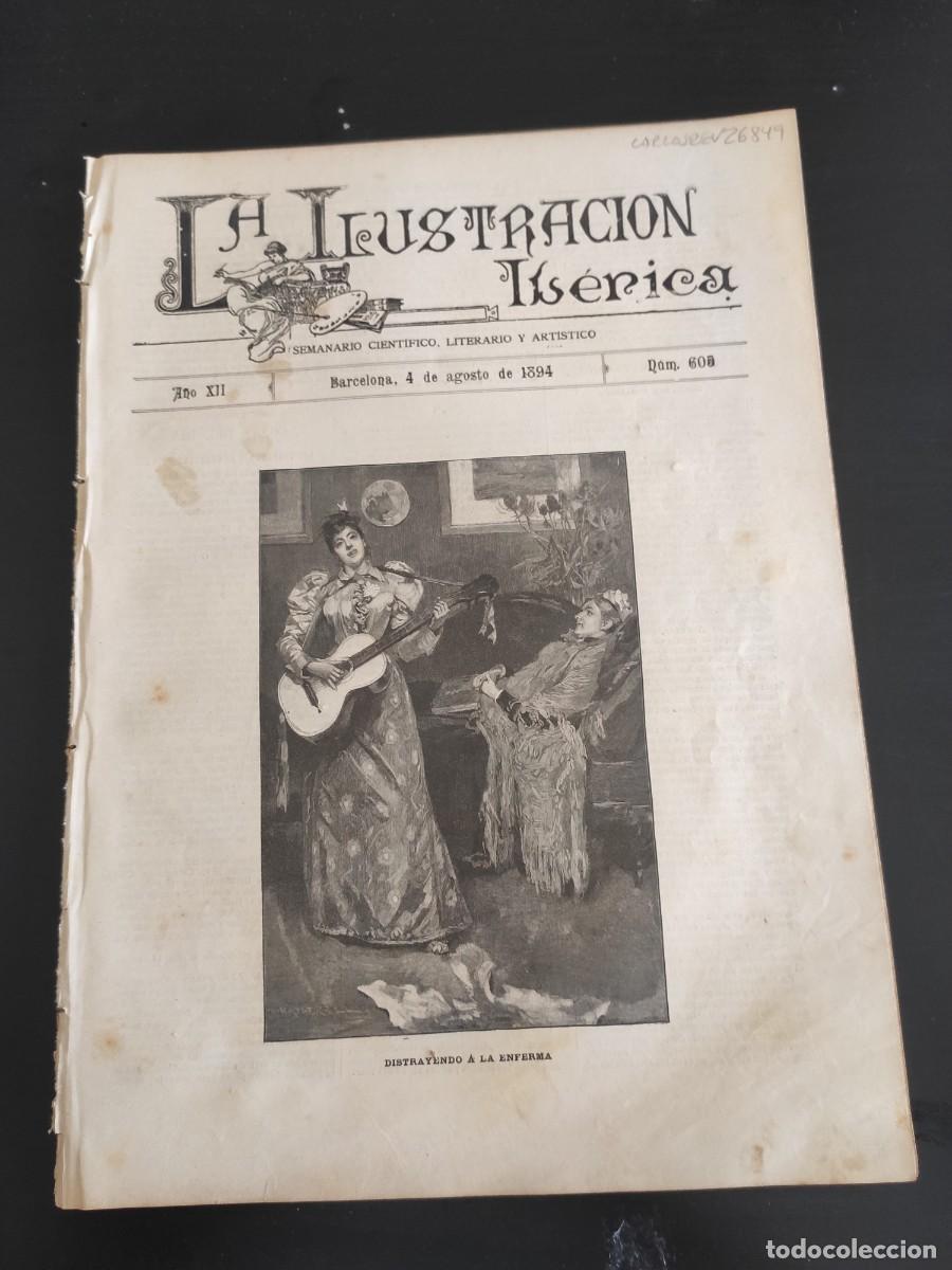 Coleccionismo de Revistas y Peri&oacute;dicos: LA ILUSTRACI&Oacute;N IB&Eacute;RICA. N&ordm; 605. A&Ntilde;O 1894. LA ESCUADRA INGLESA EN BARCELONA. SUCESOS DE COREA... LEER