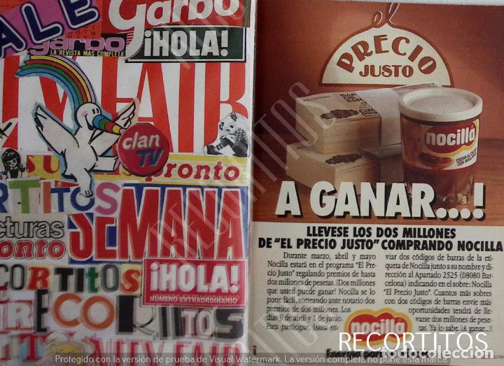 Sammeln von Zeitschriften und Zeitungen: nocilla ANUNCIO PUBLICIDAD EL PRECIO JUSTO
