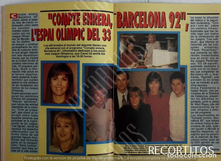 Sammeln von Zeitschriften und Zeitungen: compte enrera l'espai olimpic del 33
