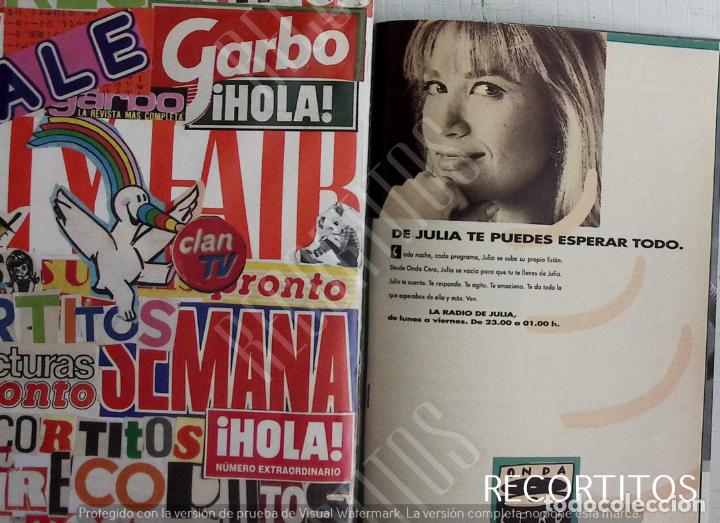 Sammeln von Zeitschriften und Zeitungen: julia otero onda cero anuncio publicidad