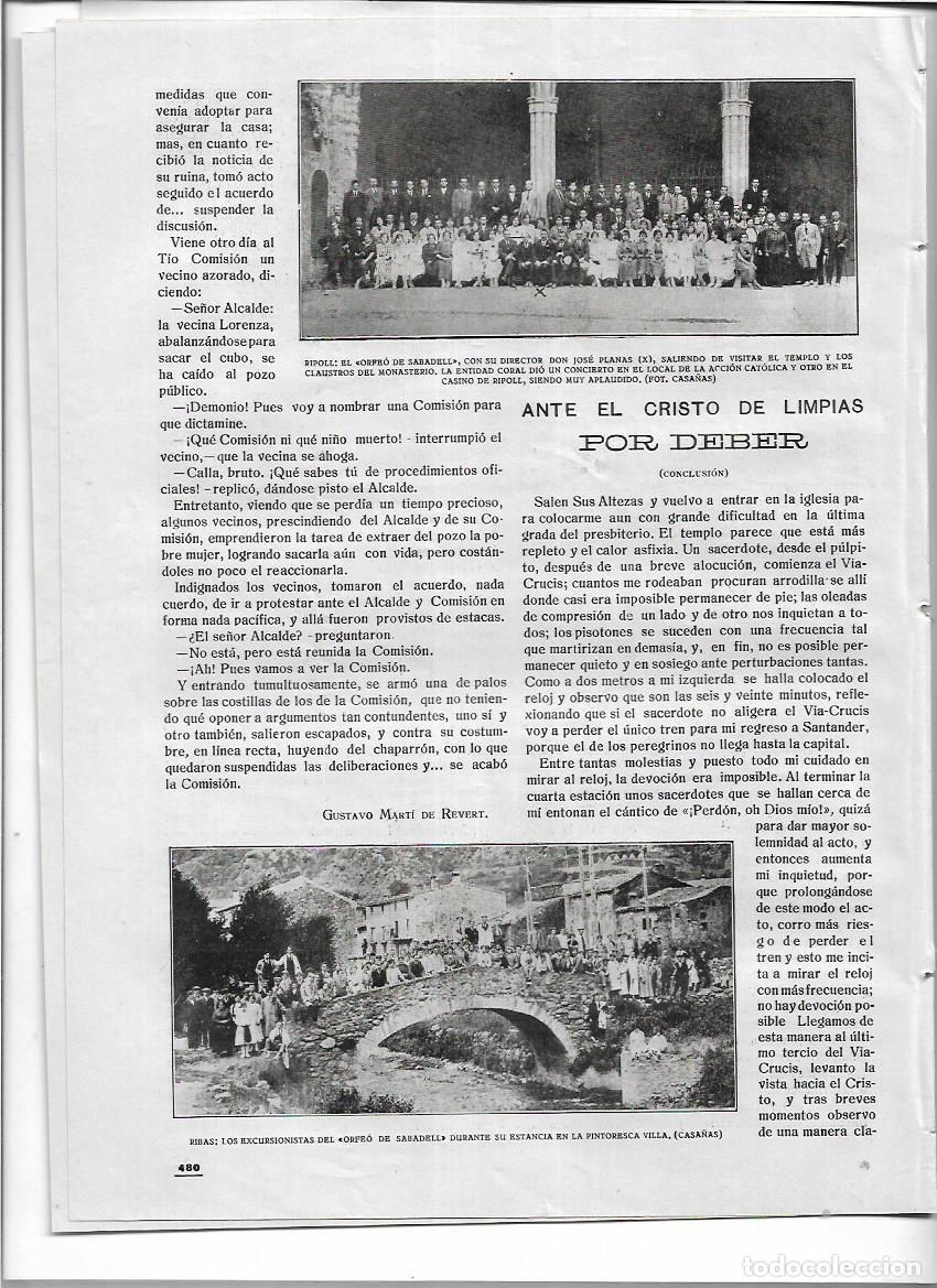Collection Magazines and Newspapers: A&Ntilde;O 1919 ORFEO DE SABADELL EN RIPOLL RIBES GARAY VIZCAYA ESPATADANZARIS ALMENDRALEJO BEJAR SALAMANCA