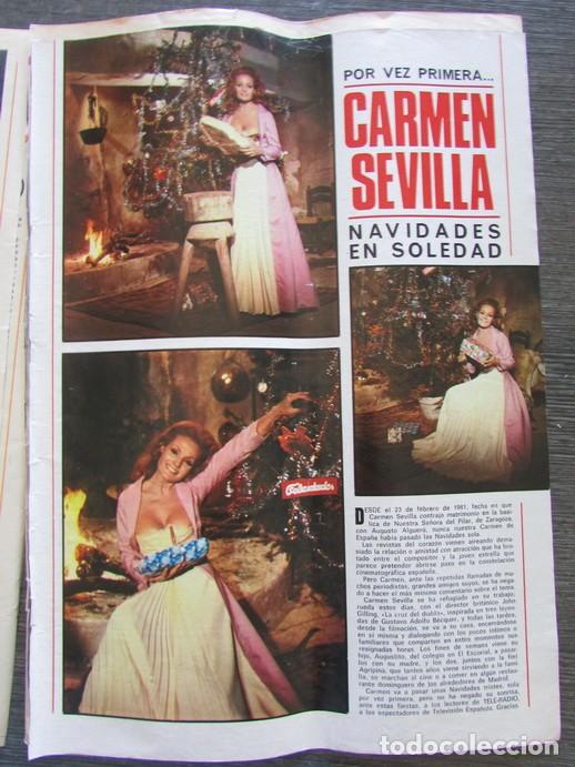 Coleccionismo de Revistas y Peri&oacute;dicos: RECORTE REVISTA TELE RADIO 886 1974 CARMEN SEVILLA