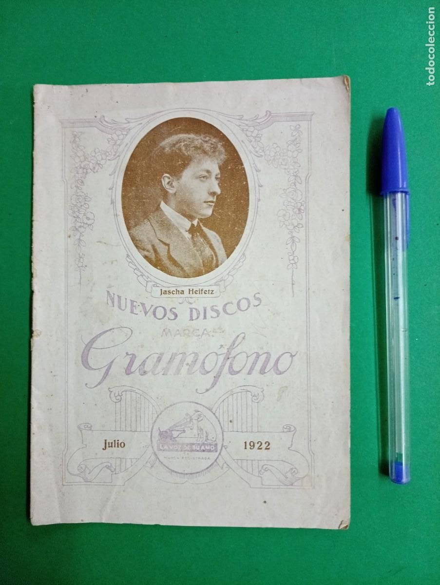 Coleccionismo de revistas y peri&oacute;dicos: Antigua Revista Nuevos Discos Marca GRAMOFONO. julio 1922.