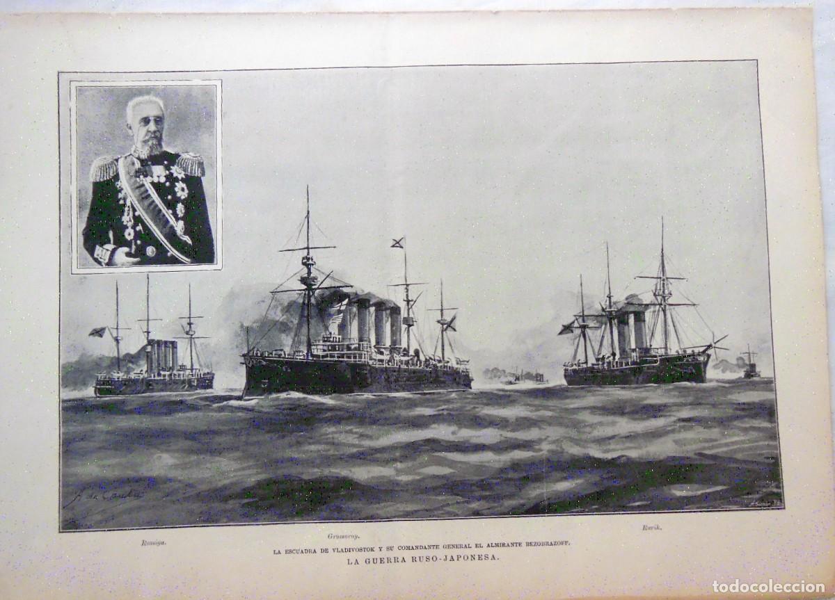 Colecionismo de Revistas e Jornais: La Escuadra de Vladivostok y su Comandante General El Almirante Bezobrazoff. Hoja 1904