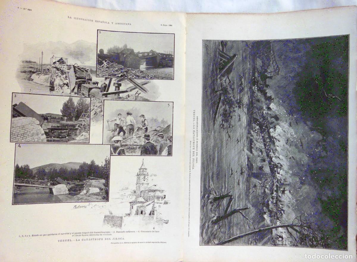 Colecionismo de Revistas e Jornais: TERUEL. LA CAT&Aacute;STROFE DEL JILOCA. Hojas de LA ILUSTRACI&Oacute;N ESPA&Ntilde;OLA Y AMERICANA. N&ordm; XXV -8 Julio 1904