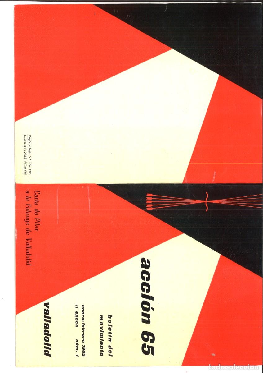 Coleccionismo de revistas y peri&oacute;dicos: ACCION 65. BOLETIN DEL MOVIMIENTO. ENERO-FEBRERO 1965. II EPOCA NUM. 1