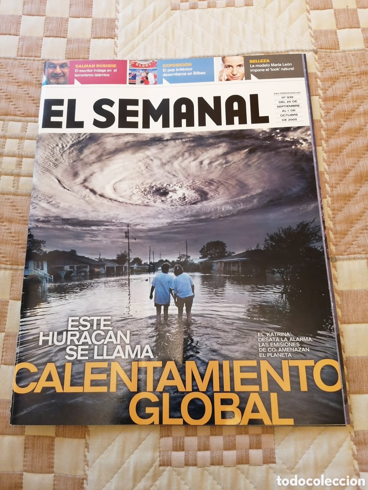 Coleccionismo de Revistas y Peri&oacute;dicos: Suplemento El Semanal 935. Sept. 2005. Calentamiento Global, Bob Dylan, Scorsese, Salman Rushdie