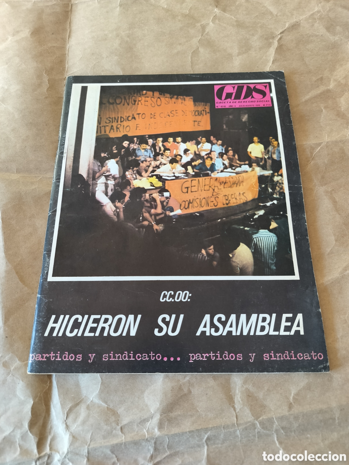 Collezionismo di Riviste e Giornali: GDS GACETA DE DERECHO SOCIAL 62 - 63 1976 CCOO ASAMBLEA MOTOR IBERICA EL CORTE INGLES SINDICALISMO