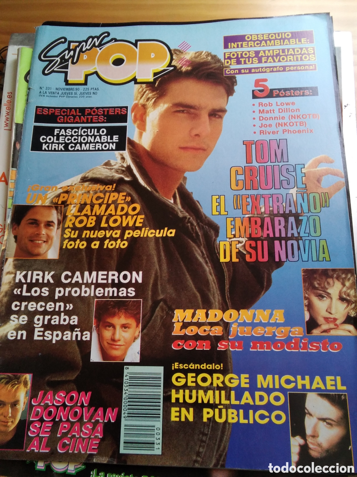 Coleccionismo de Revistas y Peri&oacute;dicos: Super pop revista para j&oacute;venes 1990 noviembre rob lowe Madonna Cruise donovan
