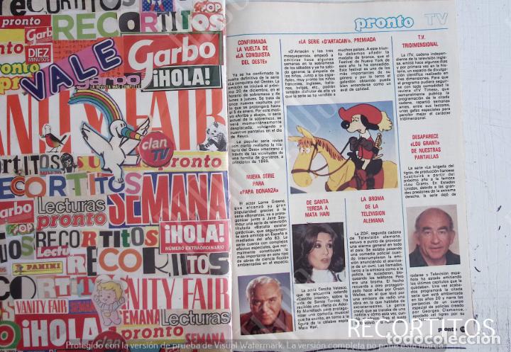 Coleccionismo de revistas y peri&oacute;dicos: DARTACAN LORNE GREENE BONANZA CONCHA VELASCO