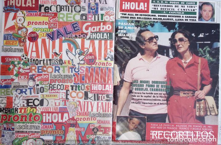 Coleccionismo de Revistas y Peri&oacute;dicos: RECORTE PORTADA LUIS MIGUEL DOMINGUIN ROSARIO PRIMO DE RIVERA
