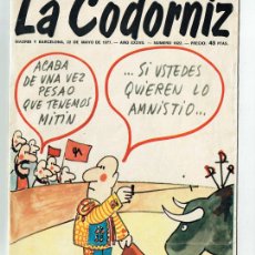 Coleccionismo de Revistas y Periódicos: LA CODORNIZ. Nº 1822, 22 MAYO 1977. POSTER: PERLA CRISTAL. (B30.3)