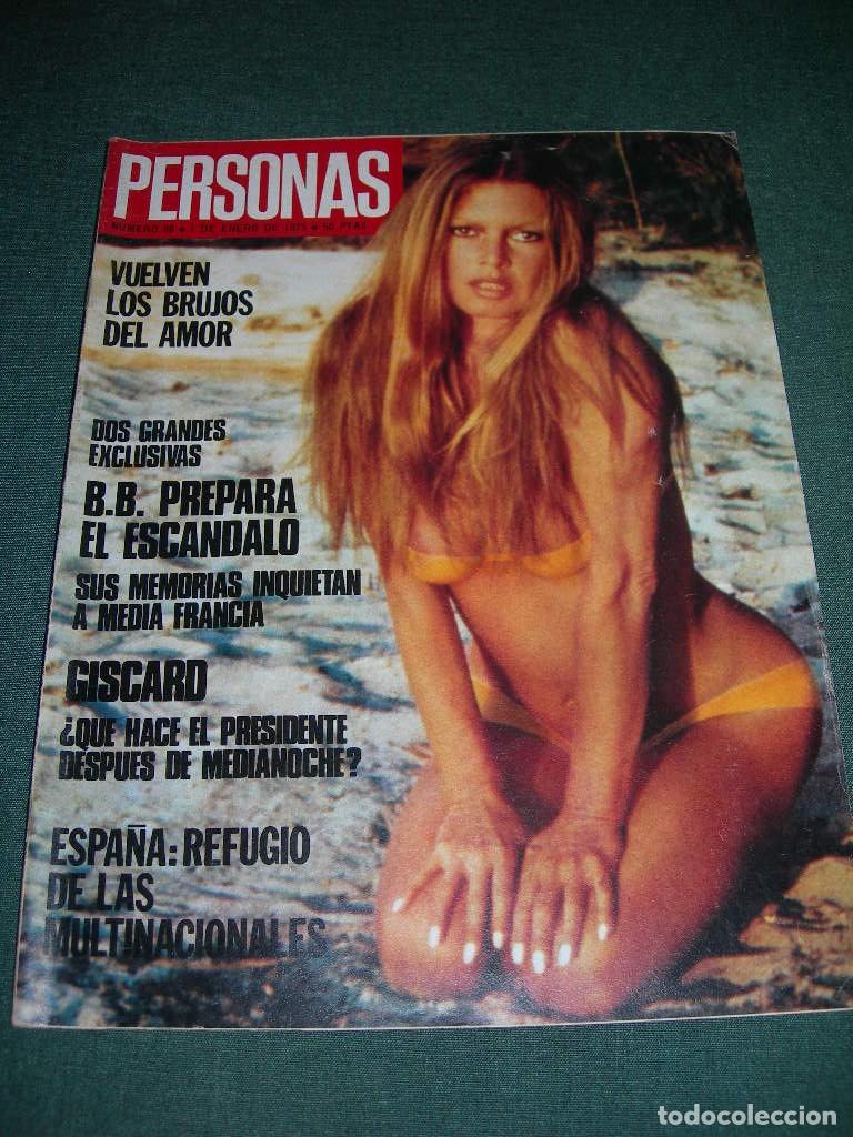 Coleccionismo de Revistas y Peri&oacute;dicos: ANTIGUA REVISTA PERSONAS N&ordm; 68 A&Ntilde;O 1975 CON SU P&Oacute;STER - BRIGITTE BARDOT -