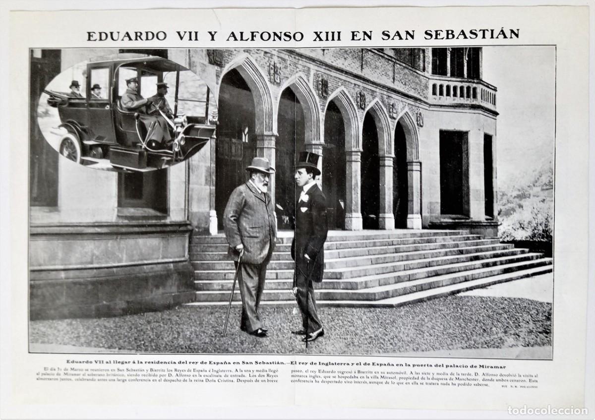 Sammeln von Zeitschriften und Zeitungen: 1909 HOJAS REVISTA GUIP&Uacute;ZCOA SAN SEBASTI&Aacute;N PALACIO DE MIRAMAR REYES ALFONSO XIII Y EDUARDO VII