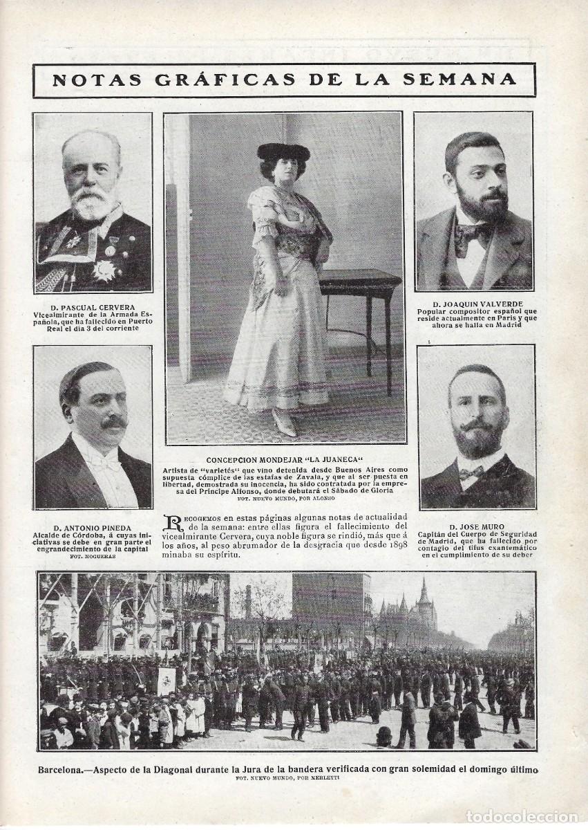Collezionismo di Riviste e Giornali: 1909 HOJA REVISTA C&Oacute;RDOBA ALCALDE ANTONIO PINEDA - MADRID CAPIT&Aacute;N CUERPO SEGURIDAD JOS&Eacute; MURO TIFUS