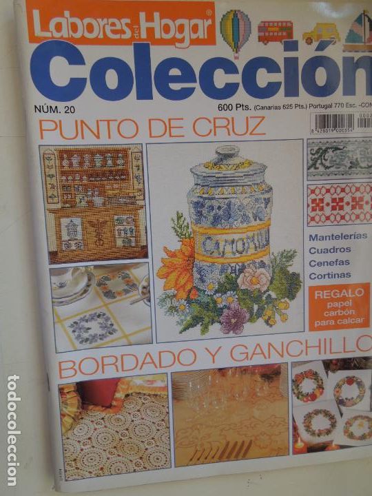 Coleccionismo de Revistas y Peri&oacute;dicos: LABORES DE HOGAR -COLECCION N&ordm; 20 - PUNTO DE CRUZ - BORDADO Y GANCHILLO - CON PATRONES