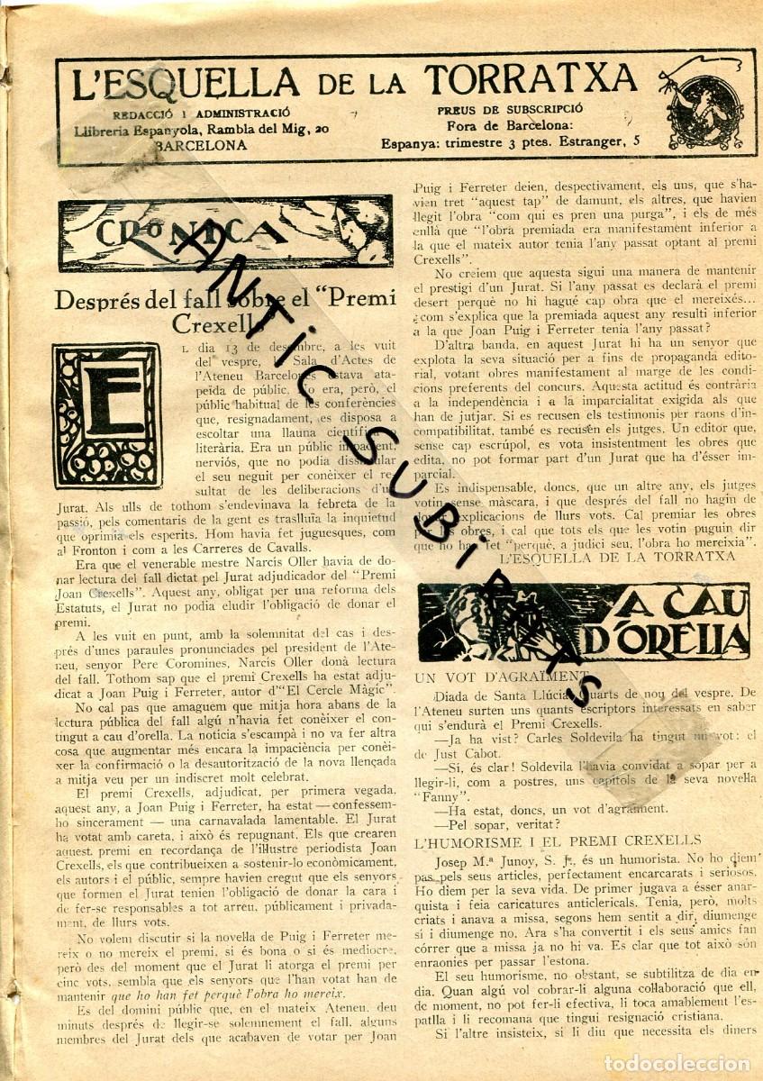 Coleccionismo de Revistas y Peri&oacute;dicos: REVISTA ANY 1929 PREMI CREIXELLS PINTOR COLOM MONUMENT A SANTIAGO RUSI&Ntilde;OL A SITGES