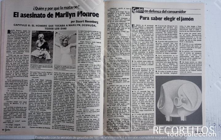 Collectionnisme de Revues et Journaux: EL ASESINATO DE MARILYN MONROE en garbo capitulo 6