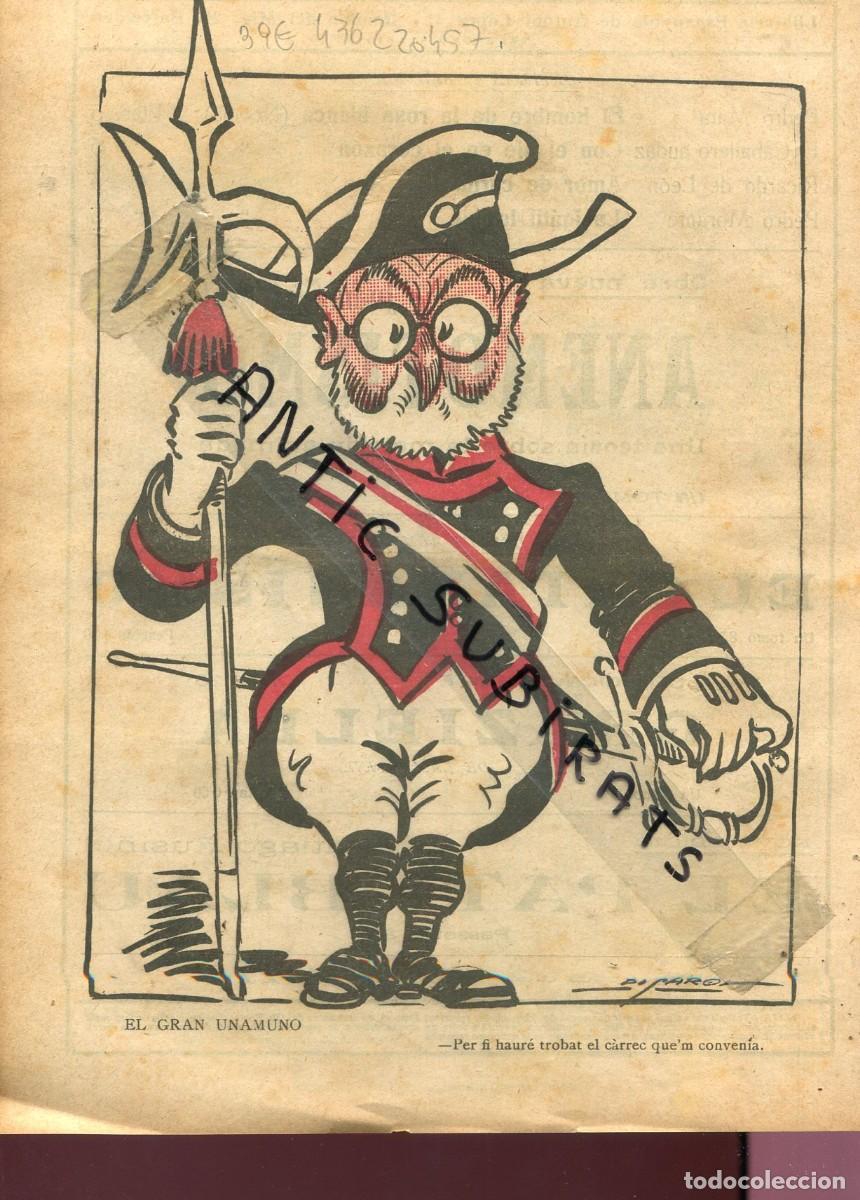 Coleccionismo de Revistas y Peri&oacute;dicos: REVISTA A&Ntilde;O 1922 CARICATURA DE UNAMUNO DE PAGINA ENTERA