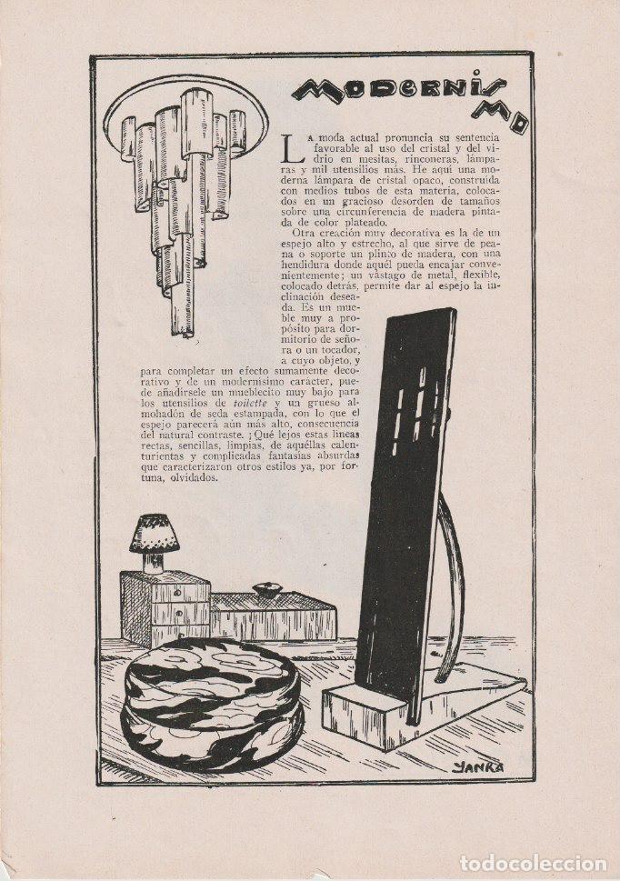Colecionismo de Revistas e Jornais: * MUEBLES * INTERIORISMO * Modernismo / dibujo de Yanka - 1930