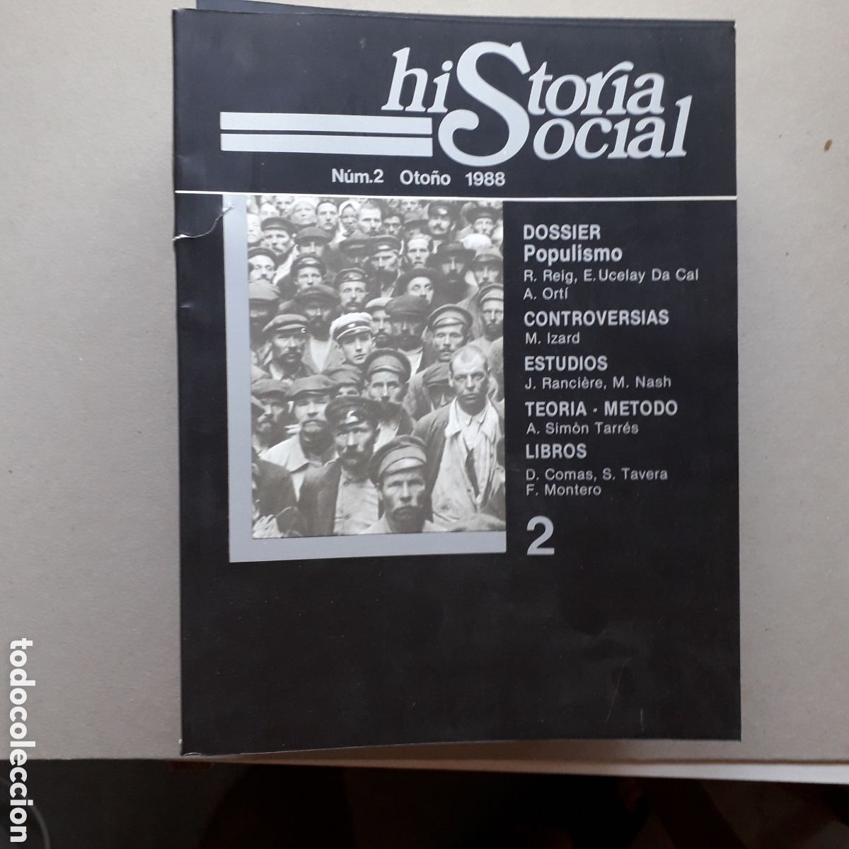 Coleccionismo de Revistas y Peri&oacute;dicos: REVISTA HISTORIA SOCIAL N&deg; 2 (1988) - DOSSIER POPULISMO - CONTROVERSIAS - ESTUDIOS - LIBROS