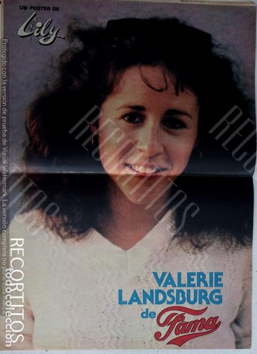 Collezionismo di Riviste e Giornali: VALERIE LANDSBURG FAMA FAME poster