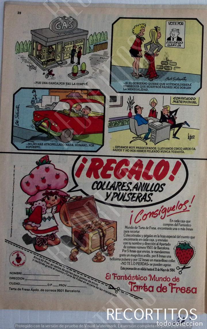 Coleccionismo de revistas y peri&oacute;dicos: anuncio tarta de fresa