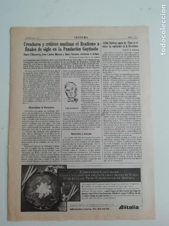Coleccionismo de Revistas y Peri&oacute;dicos: Recorte Abilio Est&eacute;vez Realismo de finales de siglo Fundaci&oacute;n Goytisolo Tony Catany ABC 1997