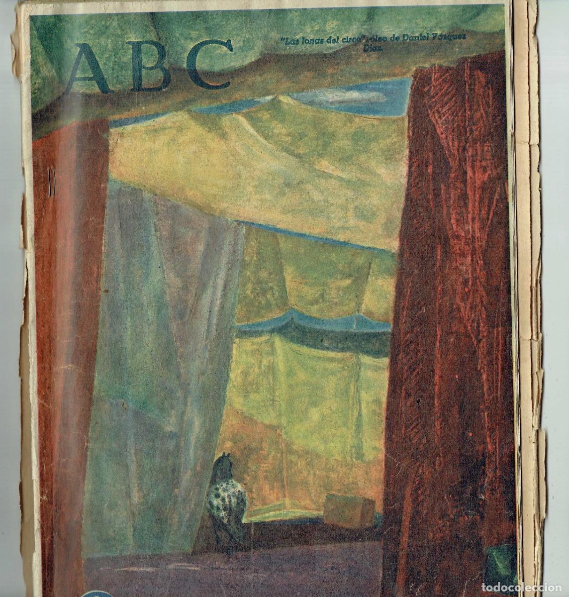 Coleccionismo de Revistas y Peri&oacute;dicos: ABC. N&ordm; 15835. PORTADA: DANIEL V&Aacute;ZQUE DIAZ/ LUIS MTNEZ. KLEISER/ NEFERTITI. 8 DCBRE. 1956.(B/58)