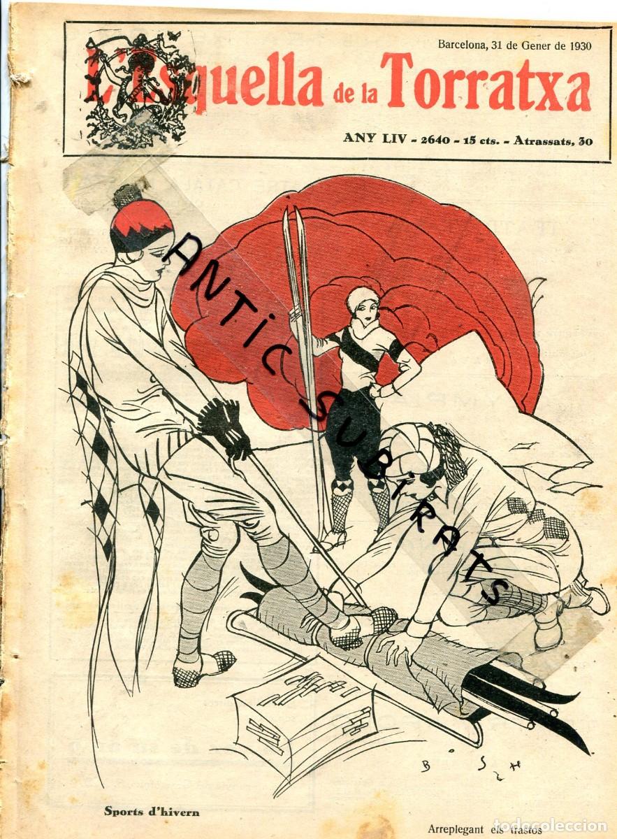 Coleccionismo de Revistas y Peri&oacute;dicos: REVISTA L' ESQUELLA DE LA TORRATXA A&Ntilde;O 1930 DEPORTE FEMININO EN PORTADA ESQUI MODA FEMENIA