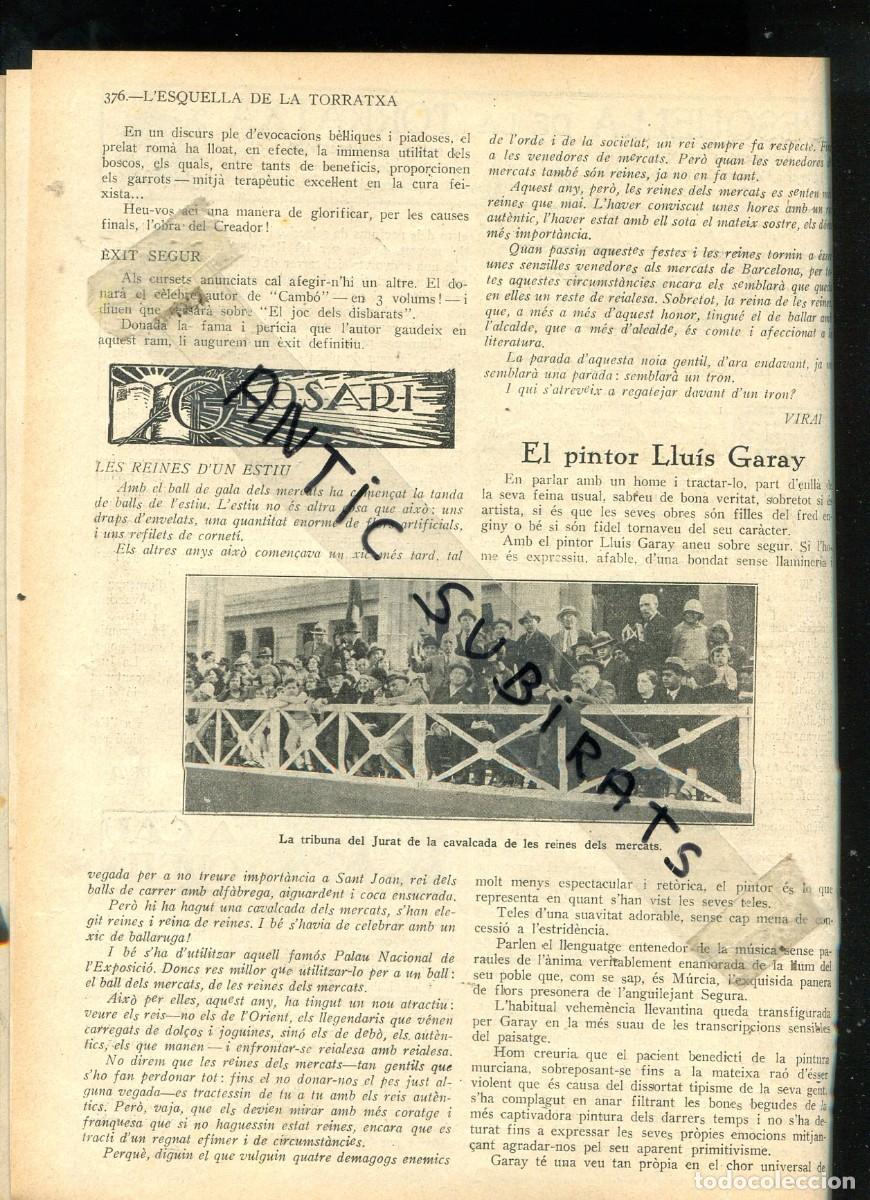 Collezionismo di Riviste e Giornali: REVISTA A&Ntilde;O 1930 PINTOR LUIS GARAY DE MURCIA CONCURSO REINAS DEL MERCADO DE BARCELONA
