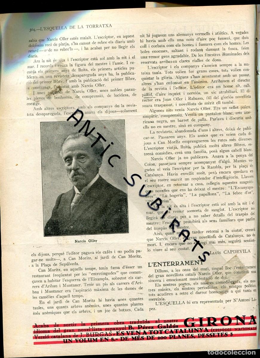 Sammeln von Zeitschriften und Zeitungen: REVISTA ANY 1930 MORT DE NARCIS OLLER ALFONS MASERES CAVALLER DE LA LEGIO D'HONOR