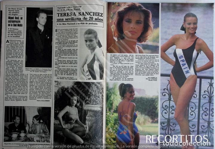Coleccionismo de Revistas y Peri&oacute;dicos: TERESA SANCHEZ MISS ESPA&Ntilde;A PRIMERA DAMA DE MISS UNIVERSO MIGUEL BOSE