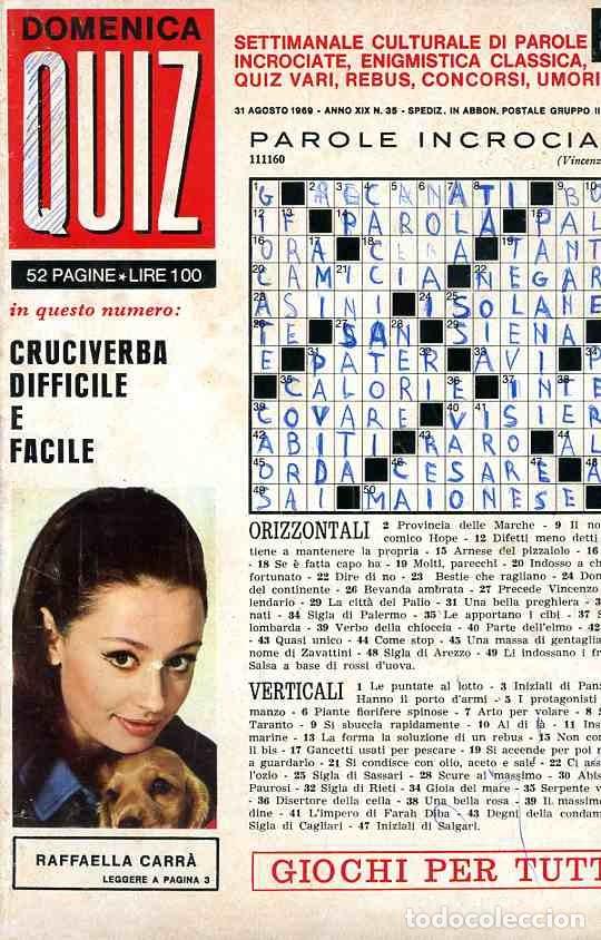 Coleccionismo de Revistas y Peri&oacute;dicos: RAFFAELLA CARRA rare 1969 italian Magazine