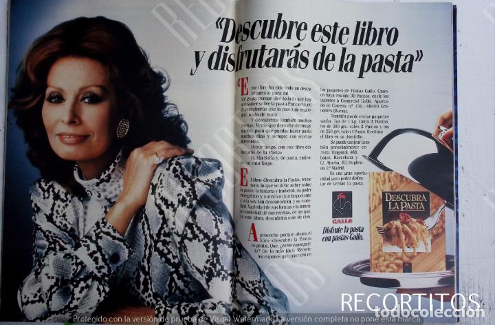 Coleccionismo de Revistas y Peri&oacute;dicos: FAMOSOS EN LA PUBLICIDAD SOFIA LOREN ANUNCIO PASTAS GALLO