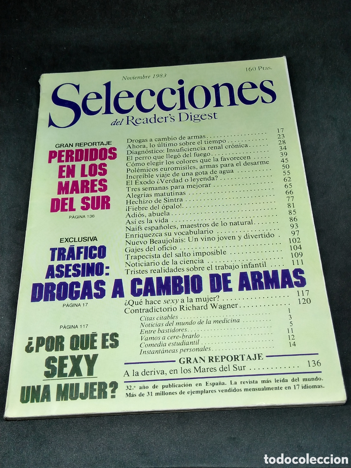 Coleccionismo de Revistas y Peri&oacute;dicos: REVISTA SELECCIONES DEL READER DIGEST - NOVIEMBRE 1983 - RICHARD WAGNER - &Eacute;XODO - READER'S