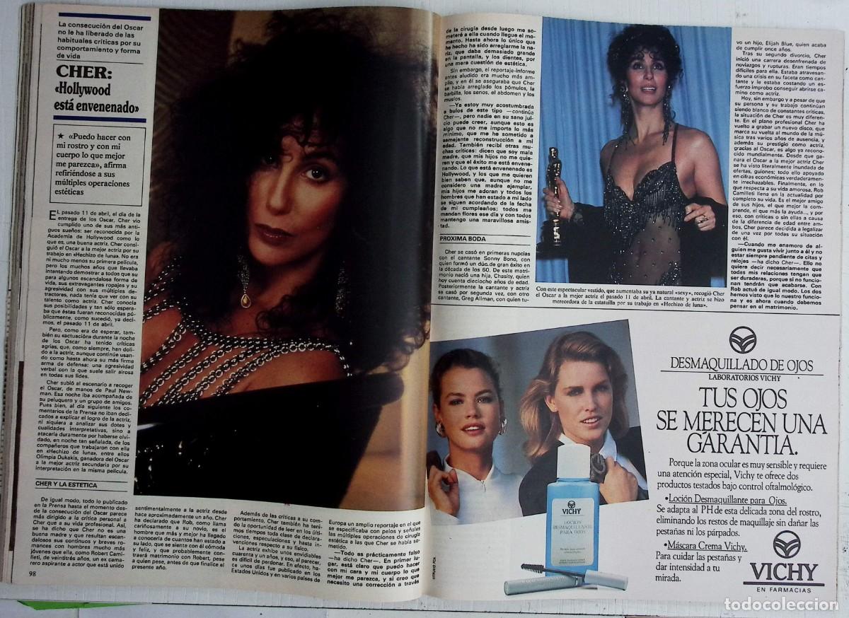 Coleccionismo de revistas y peri&oacute;dicos: cher ENTREVISTA REPORTAJE 1988