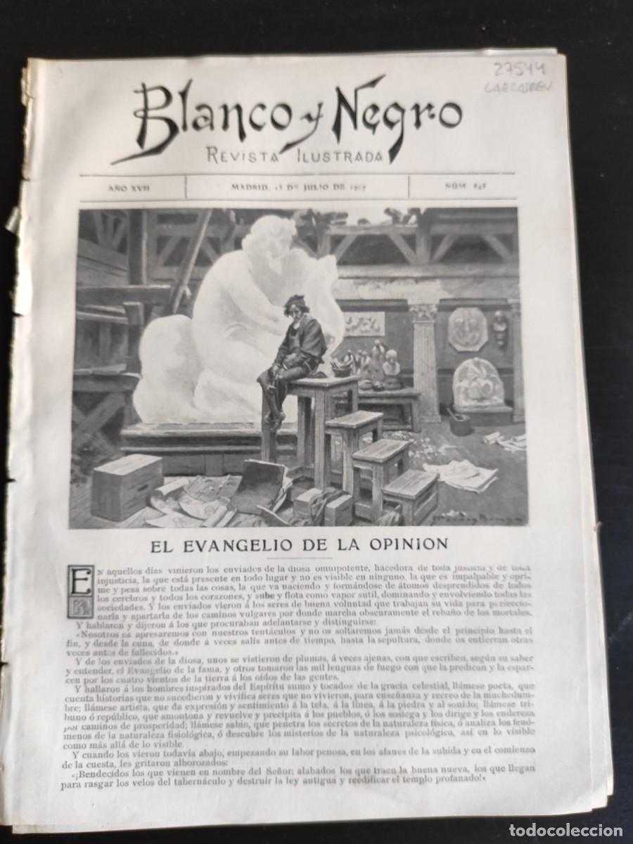 Coleccionismo de revistas y peri&oacute;dicos: BLANCO Y NEGRO. N&ordm; 845. A&Ntilde;O 1907. UN VEL&Aacute;ZQUEZ INDUBITABLE. FIESTA DE LA ASOCIACI&Oacute;N DE LA PRE.. LEER